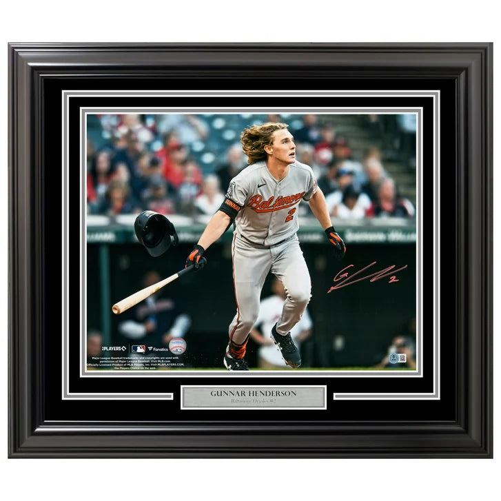 Gunnar Henderson Autographed Framed Photo Baltimore Orioles - Beckett Authenticated