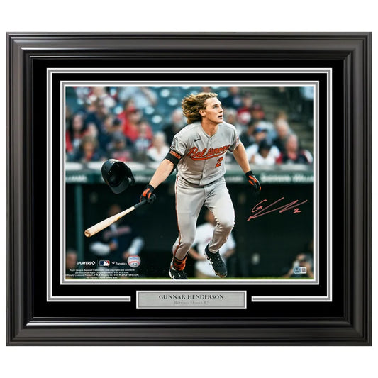 Gunnar Henderson Autographed Framed Photo Baltimore Orioles - Beckett Authenticated