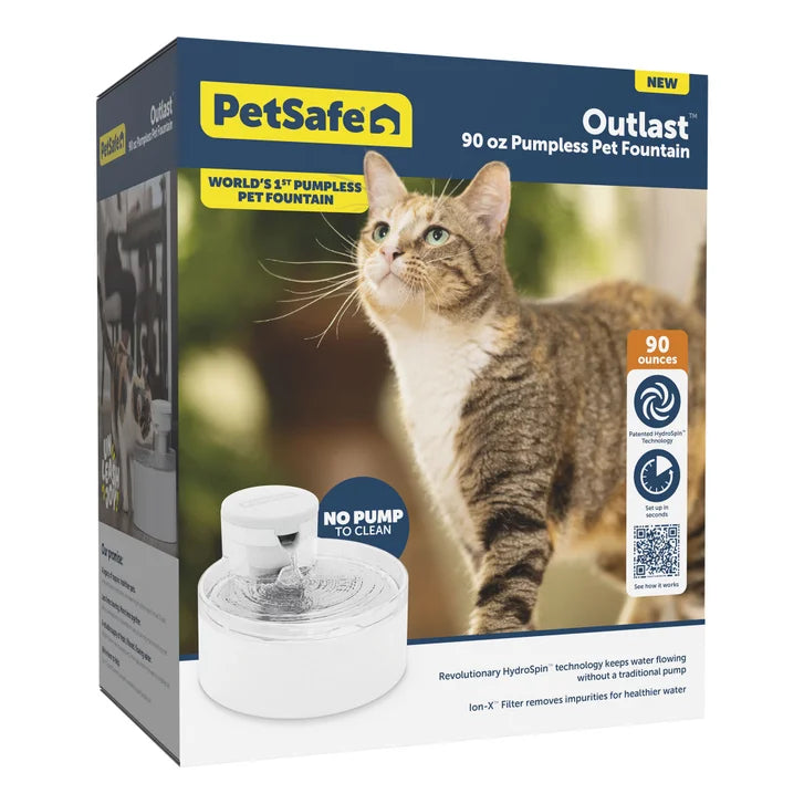 PetSafe Outlast 90 oz Cat Water Fountain, Bundle