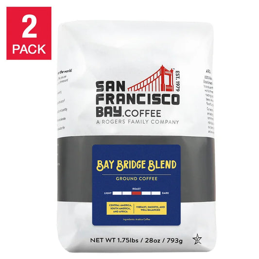 San Francisco Bay Coffee Bay Bridge Blend Ground 28oz, 2-pack