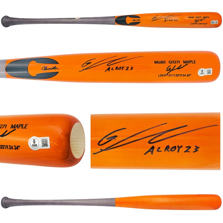 Gunnar Henderson Autographed Orange Chandler Player Model Baseball Bat Baltimore Orioles "AL ROY 23" - Beckett Authenticated