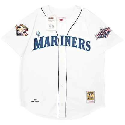 Ichiro Suzuki Autographed Seattle Mariners White Authentic Mitchell & Ness 2001 All Star Patch Jersey - Mill Creek Sports Authenticated