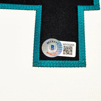 Ken Griffey Jr. Autographed Seattle Mariners White Majestic Cool Base Jersey with Retirement Patch - Beckett Authenticated