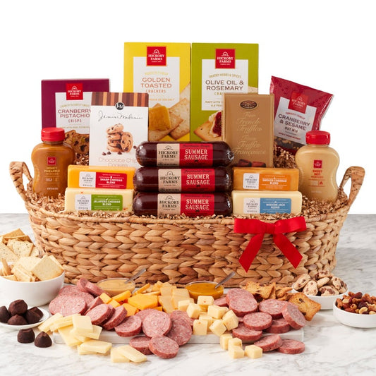 Hickory Farms Grand Holiday Meat & Cheese Gift Basket, 4.86 lbs Total