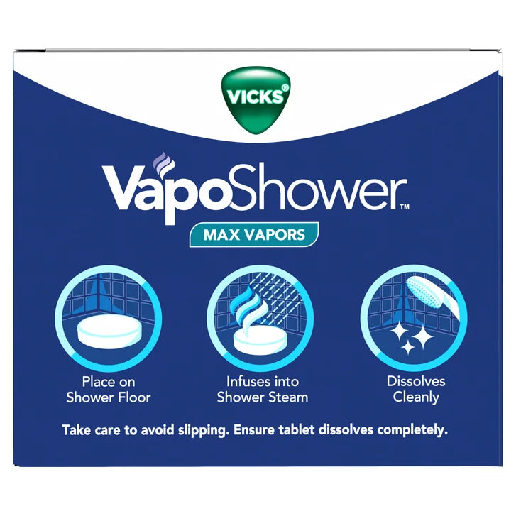 Vicks VapoShower Max Vapors, 8 Shower Tablets