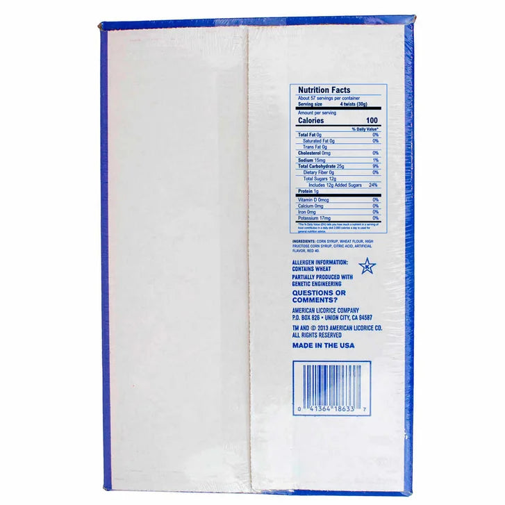 Red Vines Twists, Original Red Licorice Candy, 4 oz, 15-count