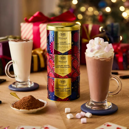 Whittard Hot Chocolate Stacking Tin, 2 set of 3-Packs (3.53 oz. each)