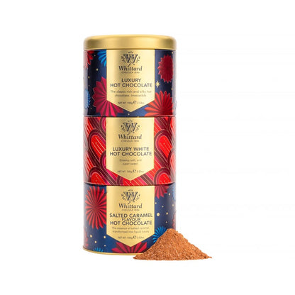 Whittard Hot Chocolate Stacking Tin, 2 set of 3-Packs (3.53 oz. each)