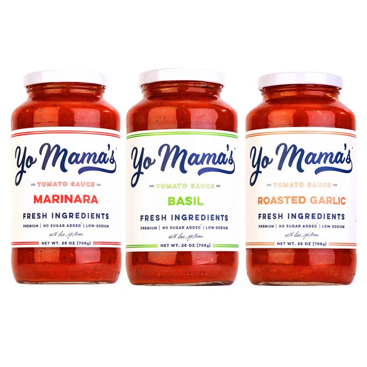 Yo Mama's Low-Sodium Variety Pasta Sauce, 3-pack