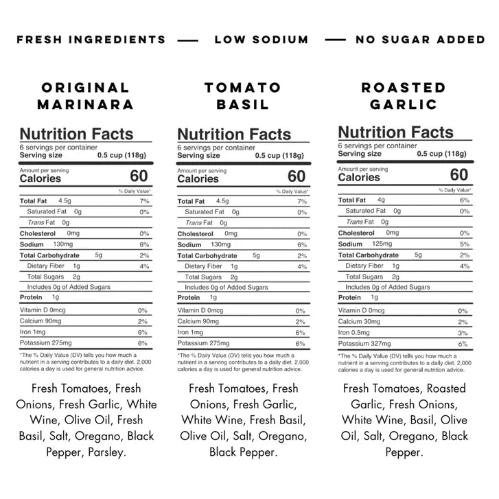 Yo Mama's Low-Sodium Variety Pasta Sauce, 3-pack