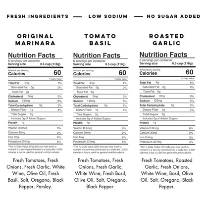 Yo Mama's Low-Sodium Variety Pasta Sauce, 3-pack