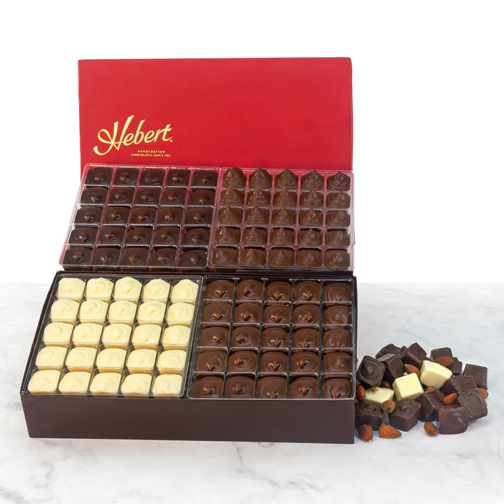 Hebert Candies Premium Chocolate Assortment, 2 lb, 100 Total Pieces