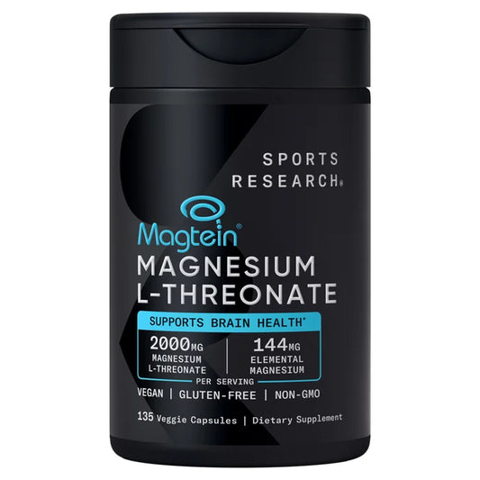 Sports Research Magtein Magnesium L-Threonate, 2000 mg, 135 Veggie Capsules