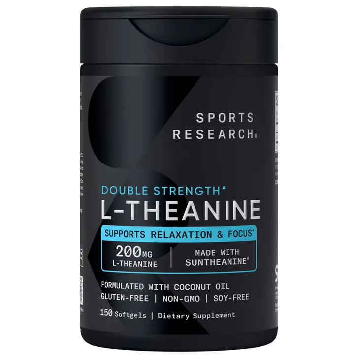 Sports Research L-Theanine Suntheanine 200 mg, 150 Softgels