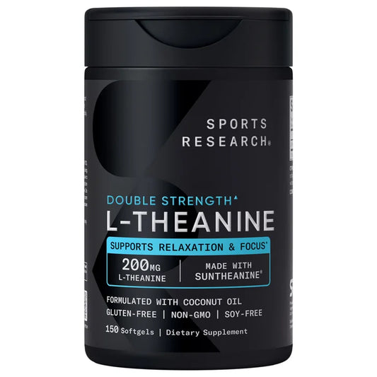Sports Research L-Theanine Suntheanine 200 mg, 150 Softgels