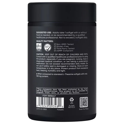 Sports Research L-Theanine Suntheanine 200 mg, 150 Softgels