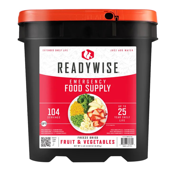 ReadyWise Fruit and Vegetable Bucket (104 Total Servings)