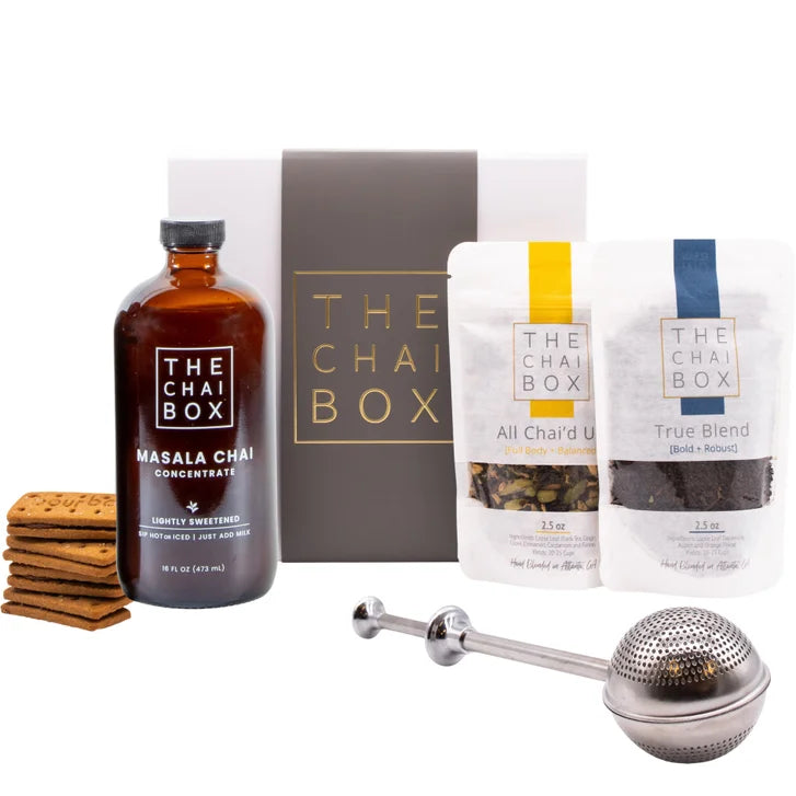 Chai + Biscuits + Stainless Steel Steeper Gift Set