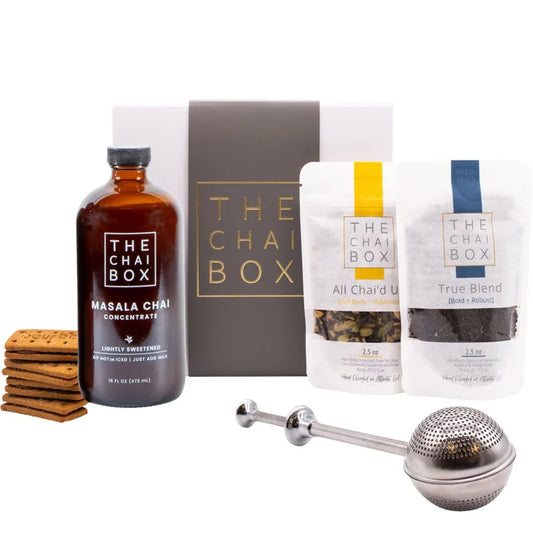 Chai + Biscuits + Stainless Steel Steeper Gift Set