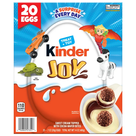 Kinder Joy Eggs, Treat + Toy, 0.7 oz, 20-count