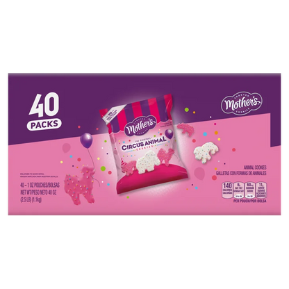 Mother's Original Frosted Circus Animal Cookies, 1 oz, 40 Count