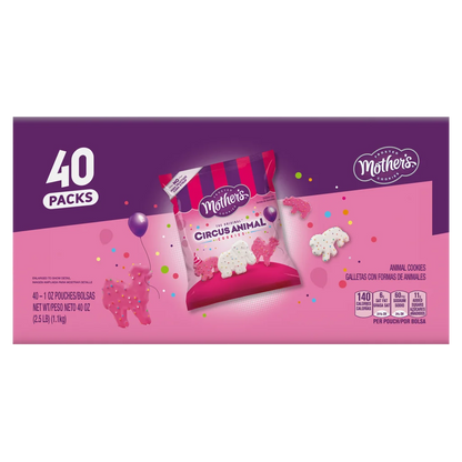 Mother's Original Frosted Circus Animal Cookies, 1 oz, 40 Count