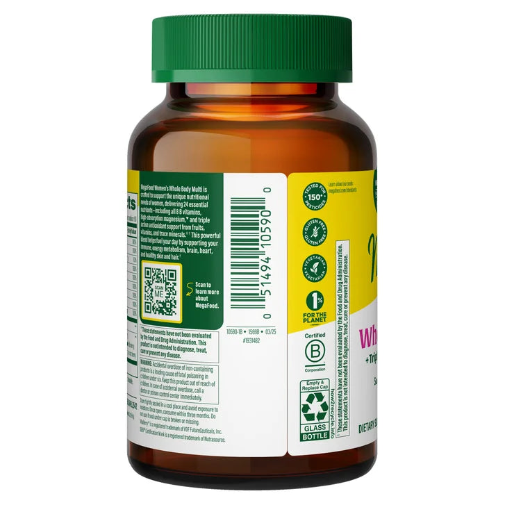 MegaFood Women's Whole Body Multivitamin, 90 Tablets