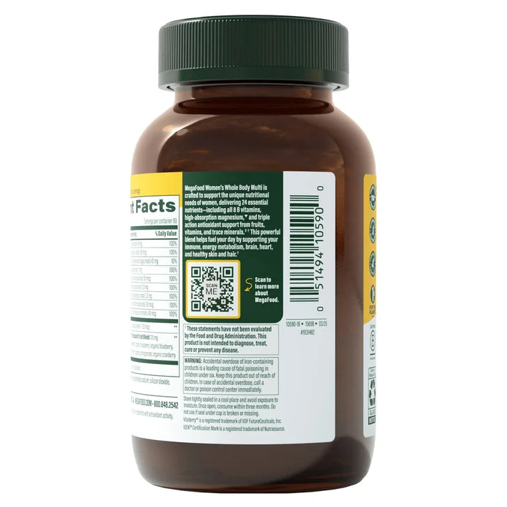 MegaFood Women's Whole Body Multivitamin, 90 Tablets