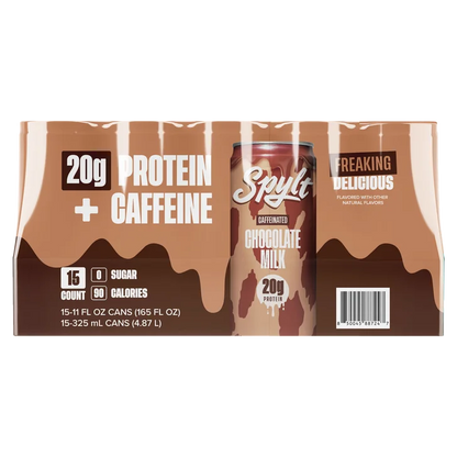 Spylt Caffeinated Protein Milk, Chocolate, 11 fl oz, 15-count