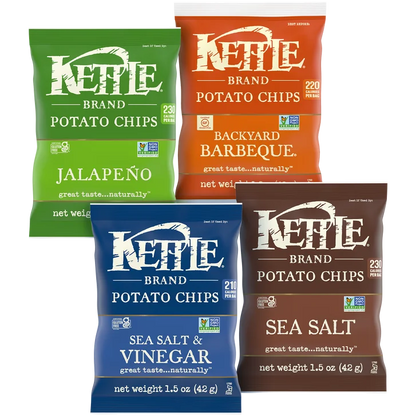 Kettle Brand Potato Chips, Variety Pack, 1.5 oz, 36-count