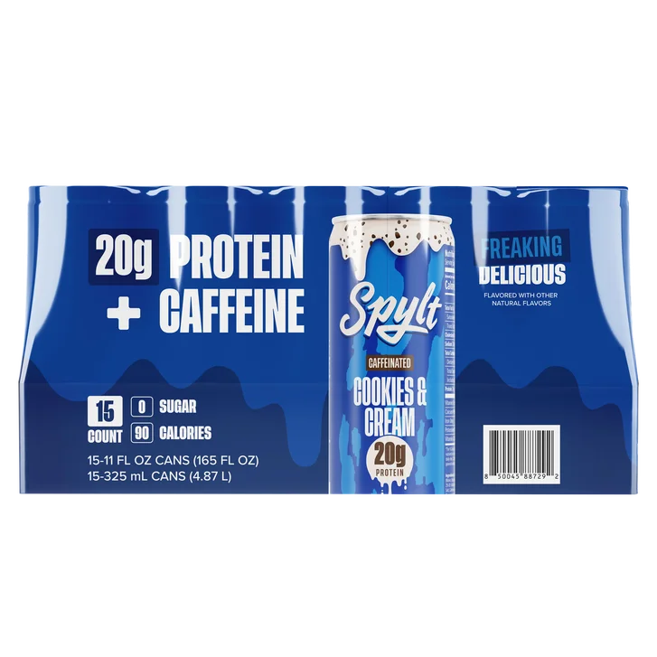 Spylt Caffeinated Protein Milk, Cookies & Cream, 11 fl oz, 15-count