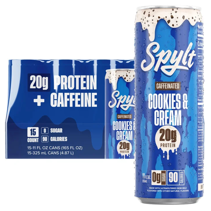 Spylt Caffeinated Protein Milk, Cookies & Cream, 11 fl oz, 15-count