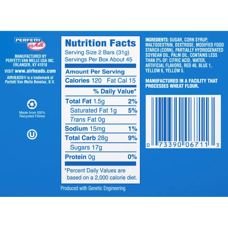 AirHeads, 0.55 oz, Variety Pack, 90-count