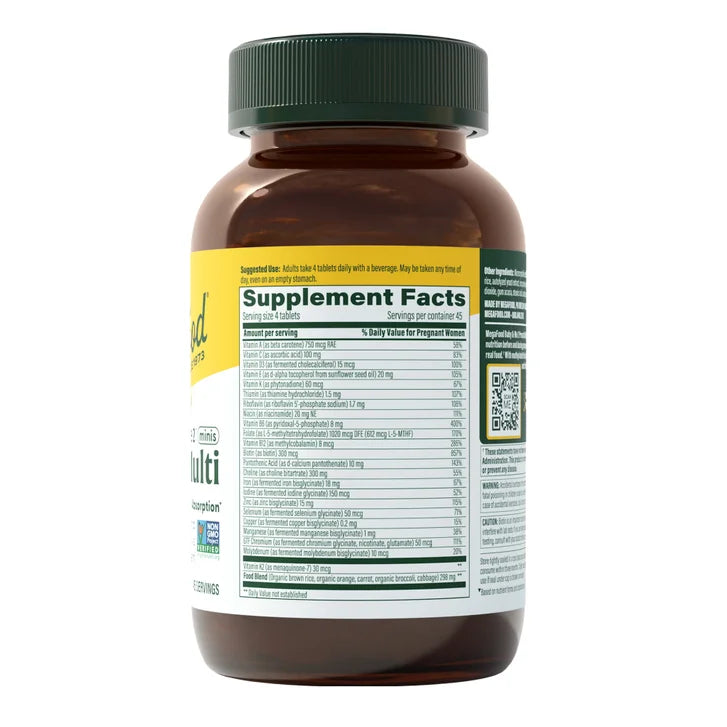 MegaFood Prenatal Multivitamin Minis, Baby and Me, 180 Tablets