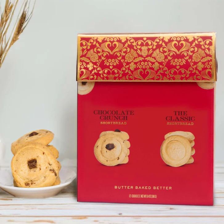 Mary Macleod's Shortbread Red Gift Box, Variety, 4 Pack, 48 Cookies Total