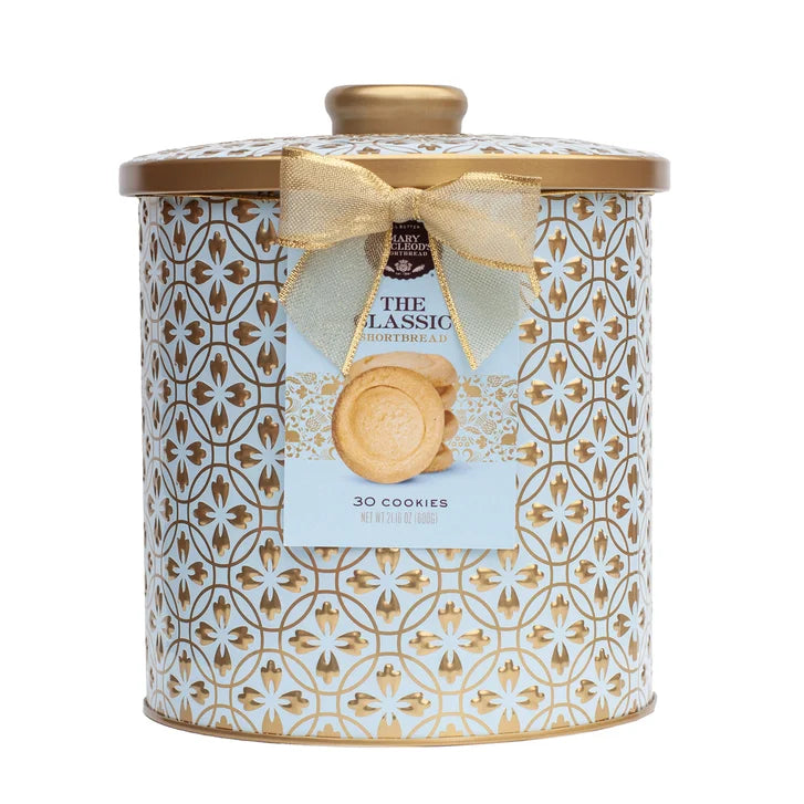 Mary Macleod's All Butter Shortbread Cookies in Embossed Cookie Jar Tins, 2 Flavors, 30 Cookies Each, 60 Total