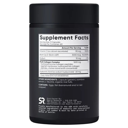 Sports Research Multi Collagen Complex, 180 Capsules