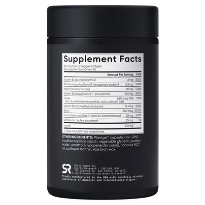 Sports Research Vitamin B Complex, 180 Veggie Soft Gels