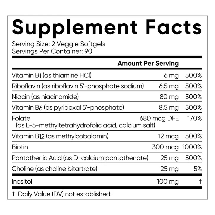 Sports Research Vitamin B Complex, 180 Veggie Soft Gels