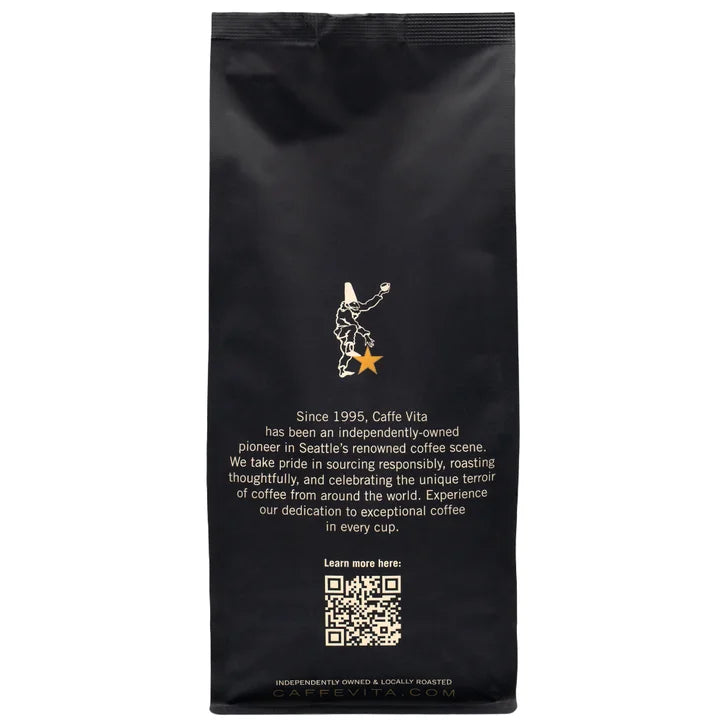 Caffe Vita Novacella Decaf Ground Coffee, Medium- Dark Roast, 2 lb bag. 2-pack