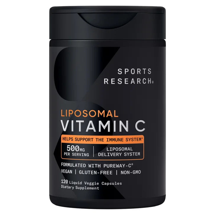 Sports Research Vitamin C Liposomal, 500 mg, 120 Veggie Capsules