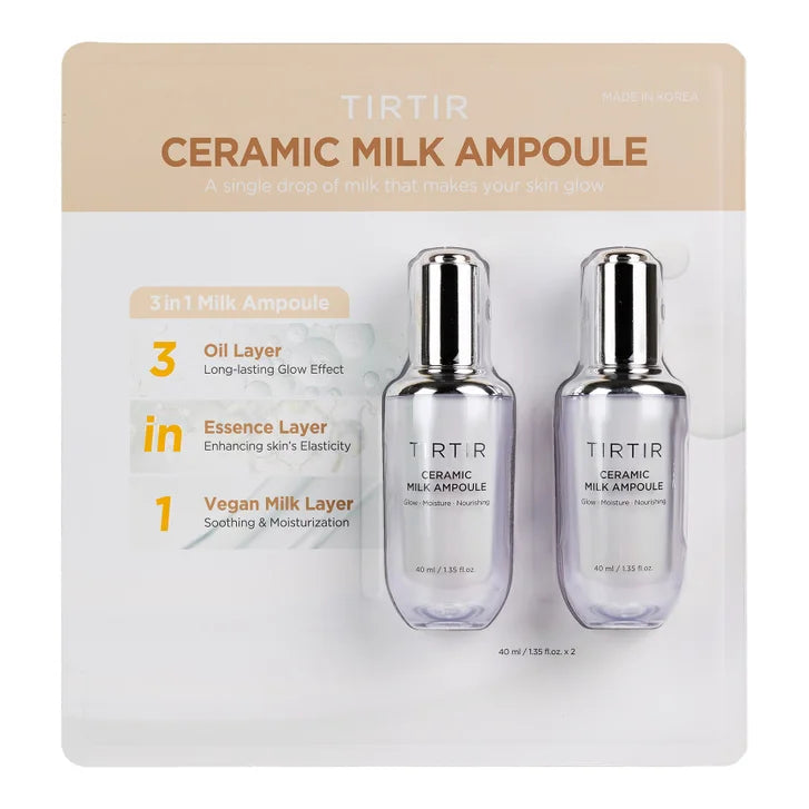 TirTir Ceramic Milk Ampoule 1.35 fl oz, 2-pack