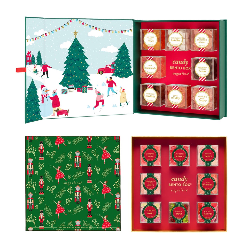 Sugarfina Winter Village and Nutcracker, 8 Piece Candy Bento Box 2-pack