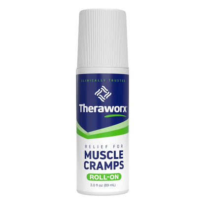Theraworx Muscle Cramps Roll-On, with Magnesium Sulfate 3oz, 2-pack