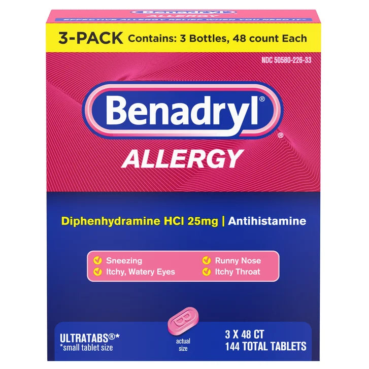 Benadryl Allergy UltraTab Tablets, 144 Count