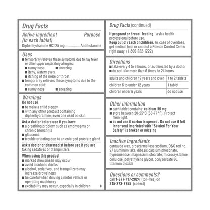 Benadryl Allergy UltraTab Tablets, 144 Count