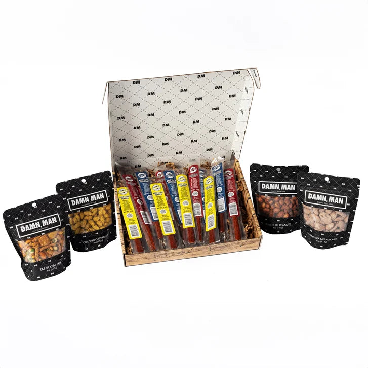 Damn Man Meat and Nut Snack Gift Box, 28 oz. Total