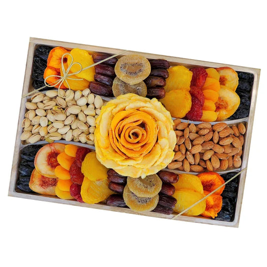Vacaville Fruit Company Dried Fruit & Nut Wood Gift Tray, 40 oz