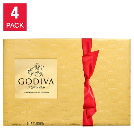 Godiva Goldmark Assorted Chocolate Gift Box, 4 Pack, 108 Total Pieces