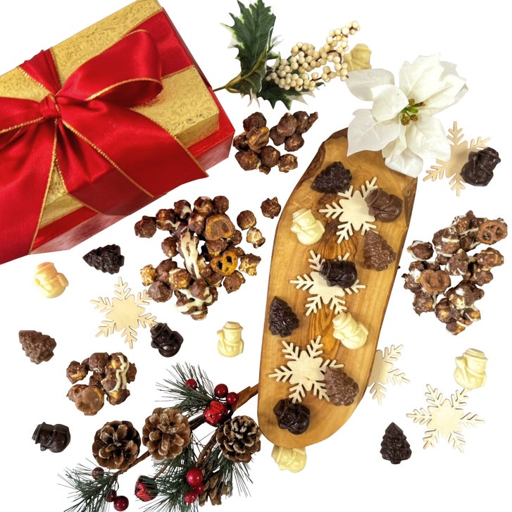 Jelina Chocolatier Winter Wonderland Gift Tower, 1.3 lbs Total